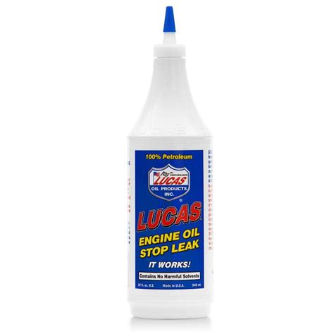 Lucas stop leak - Lucas Hydraulic Oil Booster & Stop Leak is a one-of-a-kind, long-lasting blend of oils and petroleum extracted additives that add lubricity and thermal stability to any hydraulic oil. Lucas Hydraulic Oil Booster & Stop Leak is an excellent preventative maintenance product at a treat rate of only about 5 percent, adding life to pumps, rams, seals and the treated …